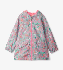 Outlet Hatley Girls Ditsy Floral Zip-Up Lightweight Rain Jacket