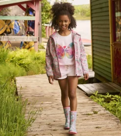 Outlet Hatley Girls Ditsy Floral Zip-Up Lightweight Rain Jacket