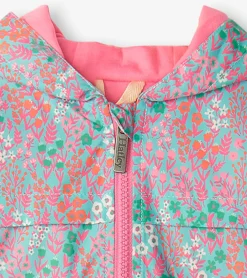 Outlet Hatley Girls Ditsy Floral Zip-Up Lightweight Rain Jacket