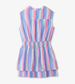 Sale Hatley Girls Evening Sky Smocked Waist Dress