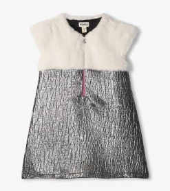 Hot Hatley Girls Faux Fur Jacquard Dress