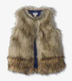 Discount Hatley Girls Faux Fur Vest