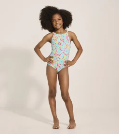 Sale Hatley Girls Floating Poppies One-Piece Swimsuit