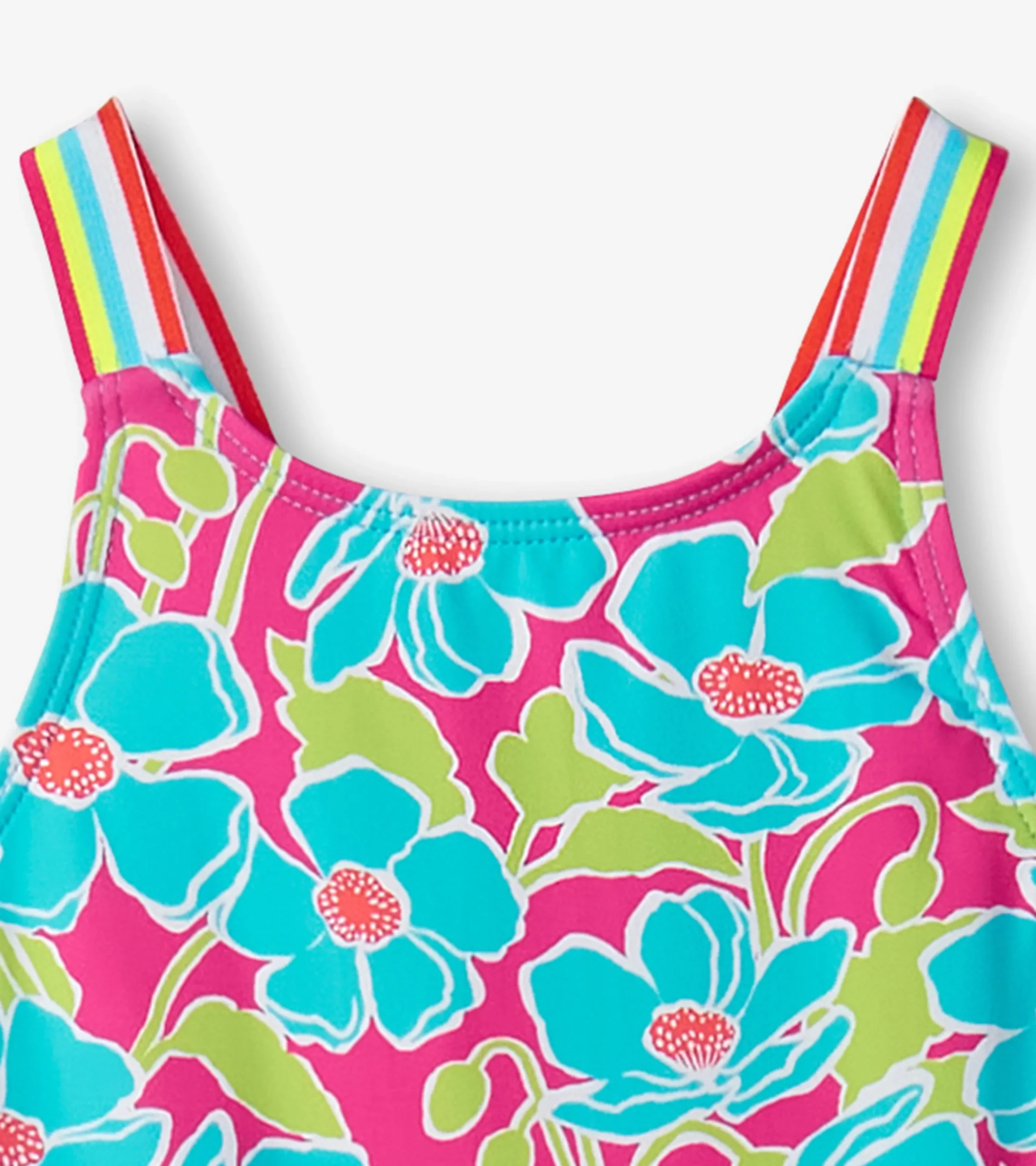 Sale Hatley Girls Floating Poppies One-Piece Swimsuit