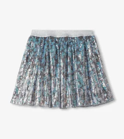 New Hatley Girls Flower Shimmer Sequin Tulle Skirt