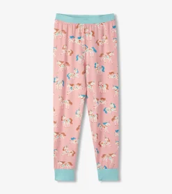 Hot Hatley Girls Folksy Unicorns Bamboo Pajama Set