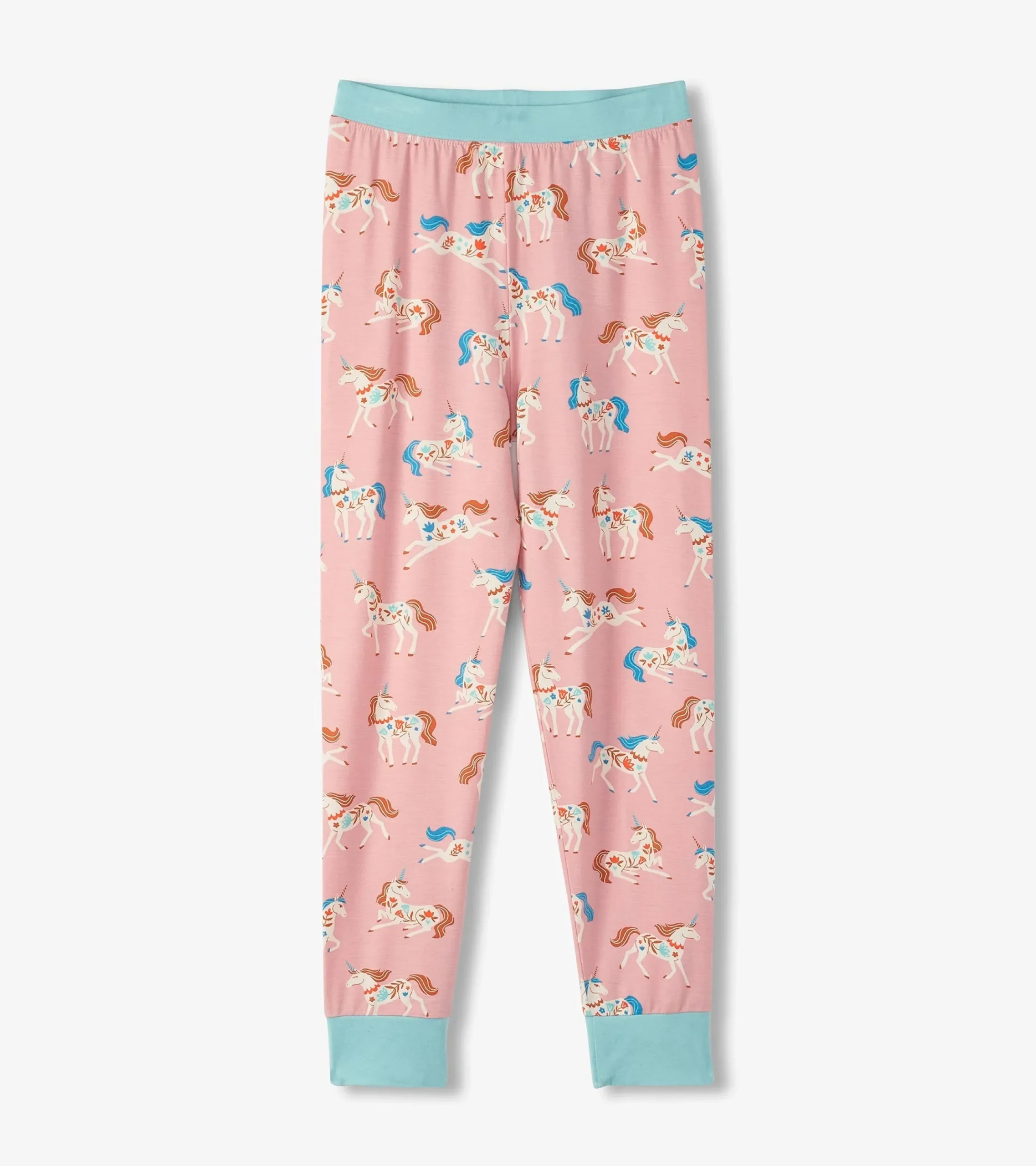 Hot Hatley Girls Folksy Unicorns Bamboo Pajama Set