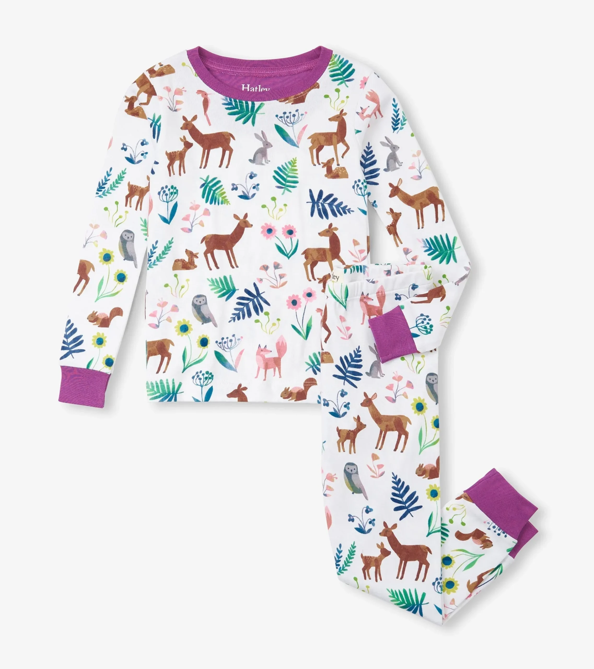 Clearance Hatley Girls Forest Creatures Organic Cotton Pajama Set