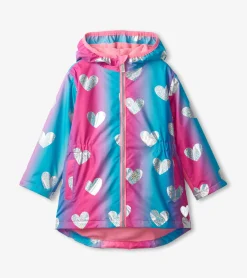 Online Hatley Girls Fun Hearts Zip-Up Lightweight Rain Jacket