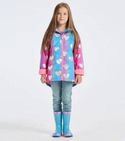 Online Hatley Girls Fun Hearts Zip-Up Lightweight Rain Jacket