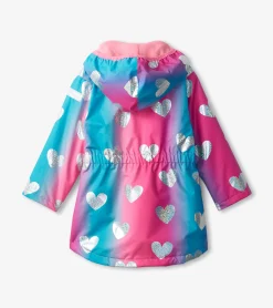Online Hatley Girls Fun Hearts Zip-Up Lightweight Rain Jacket