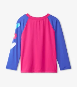 Discount Hatley Girls Fuschia Purple Long Sleeve Rashguard