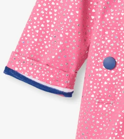 Discount Hatley Girls Glitter Hearts Button-Up Rain Jacket