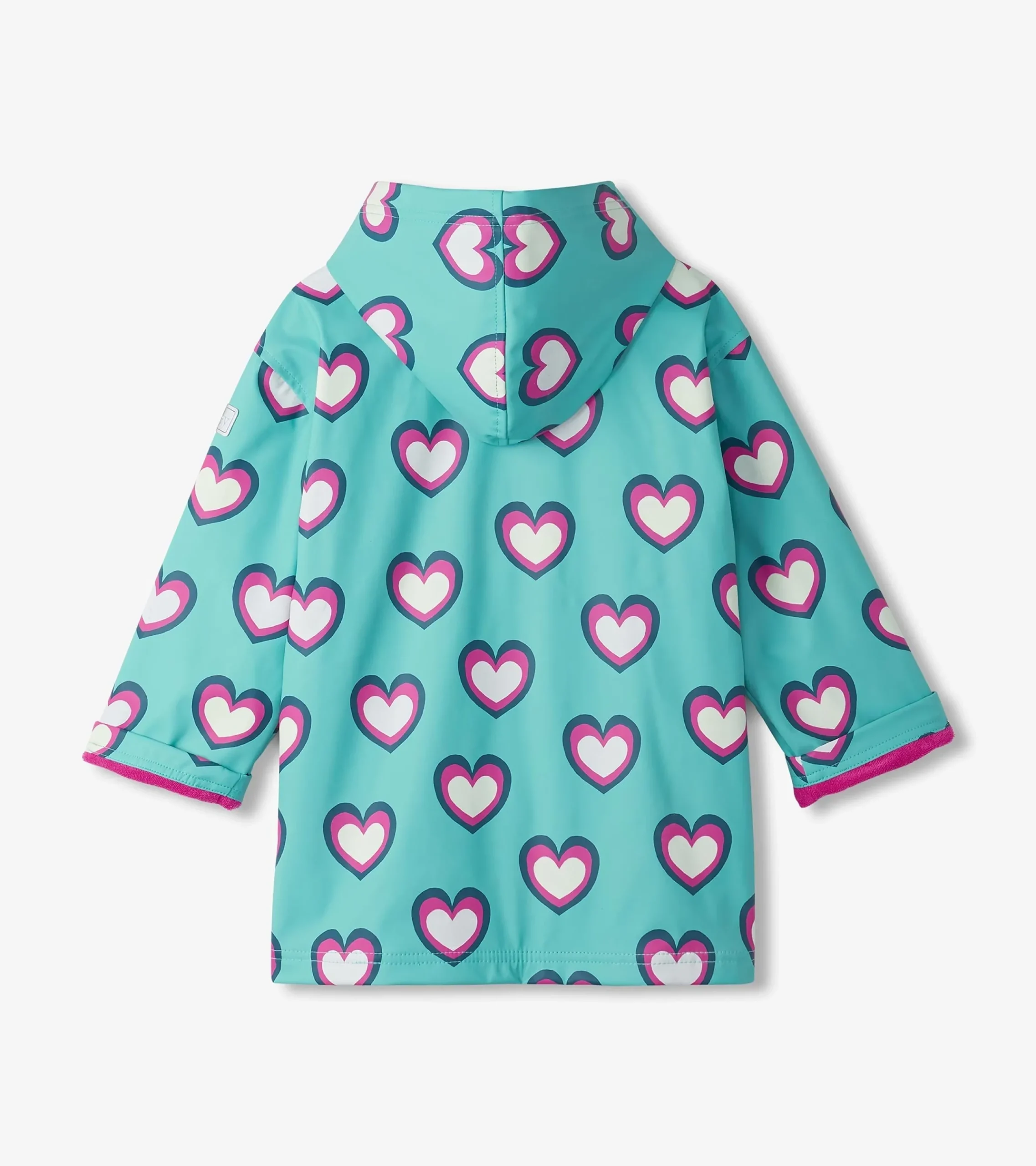 Online Hatley Girls Hearts Colour Changing Zip-Up Rain Jacket