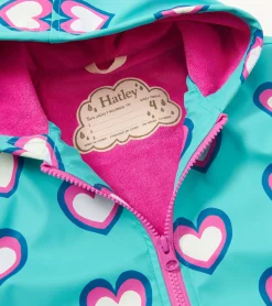 Online Hatley Girls Hearts Colour Changing Zip-Up Rain Jacket
