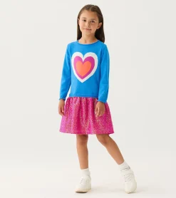 Best Hatley Girls Hearts Dropped Waist Sweater Dress