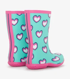 Outlet Hatley Girls Hearts Packable Rain Boots