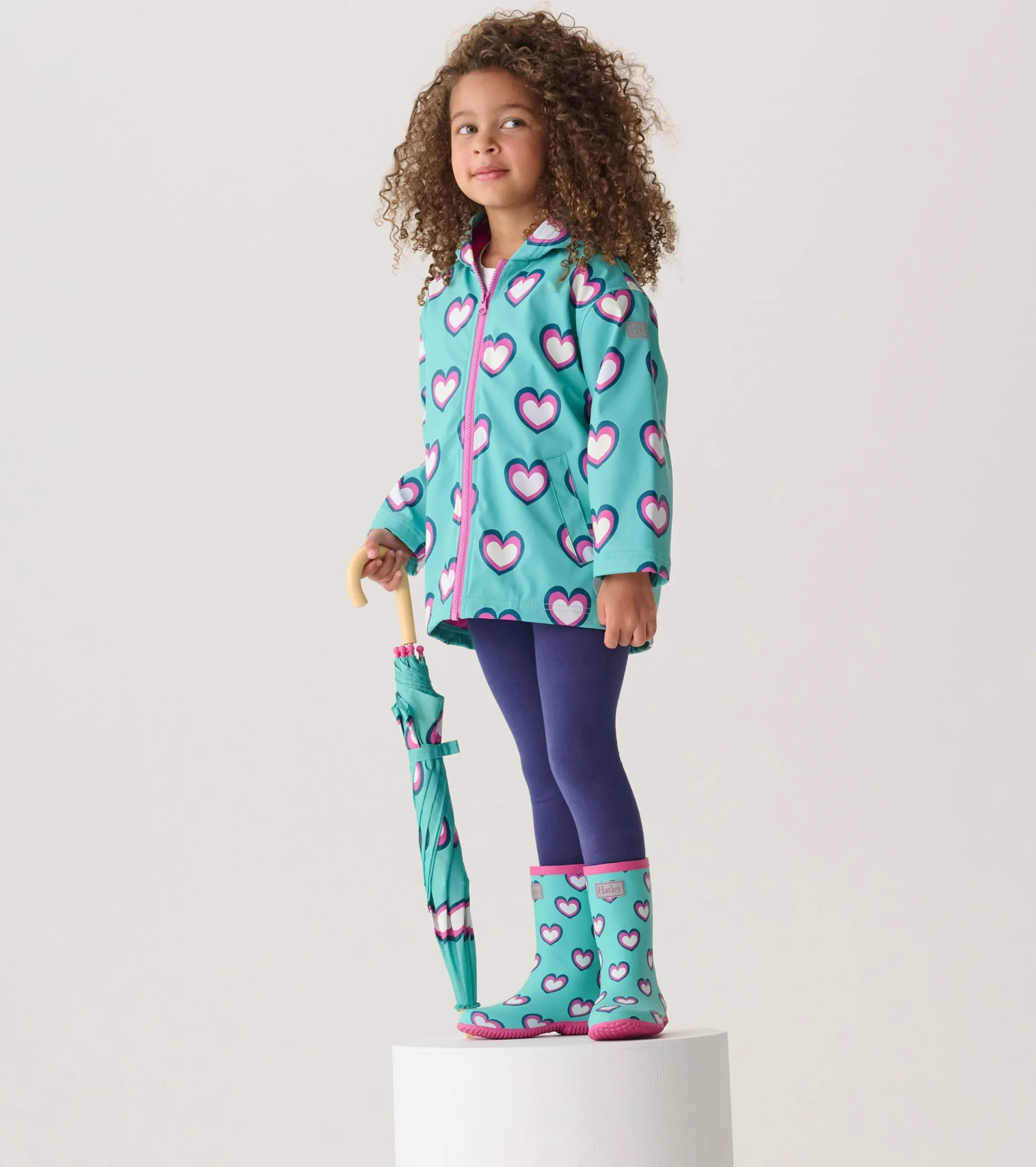 Outlet Hatley Girls Hearts Packable Rain Boots