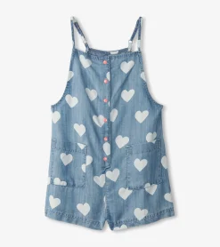 Clearance Hatley Girls Hearts Slouchy Overalls