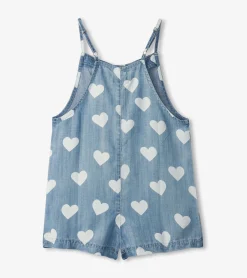 Clearance Hatley Girls Hearts Slouchy Overalls