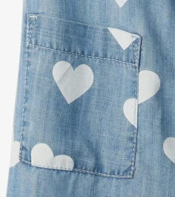 Clearance Hatley Girls Hearts Slouchy Overalls