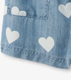 Clearance Hatley Girls Hearts Slouchy Overalls