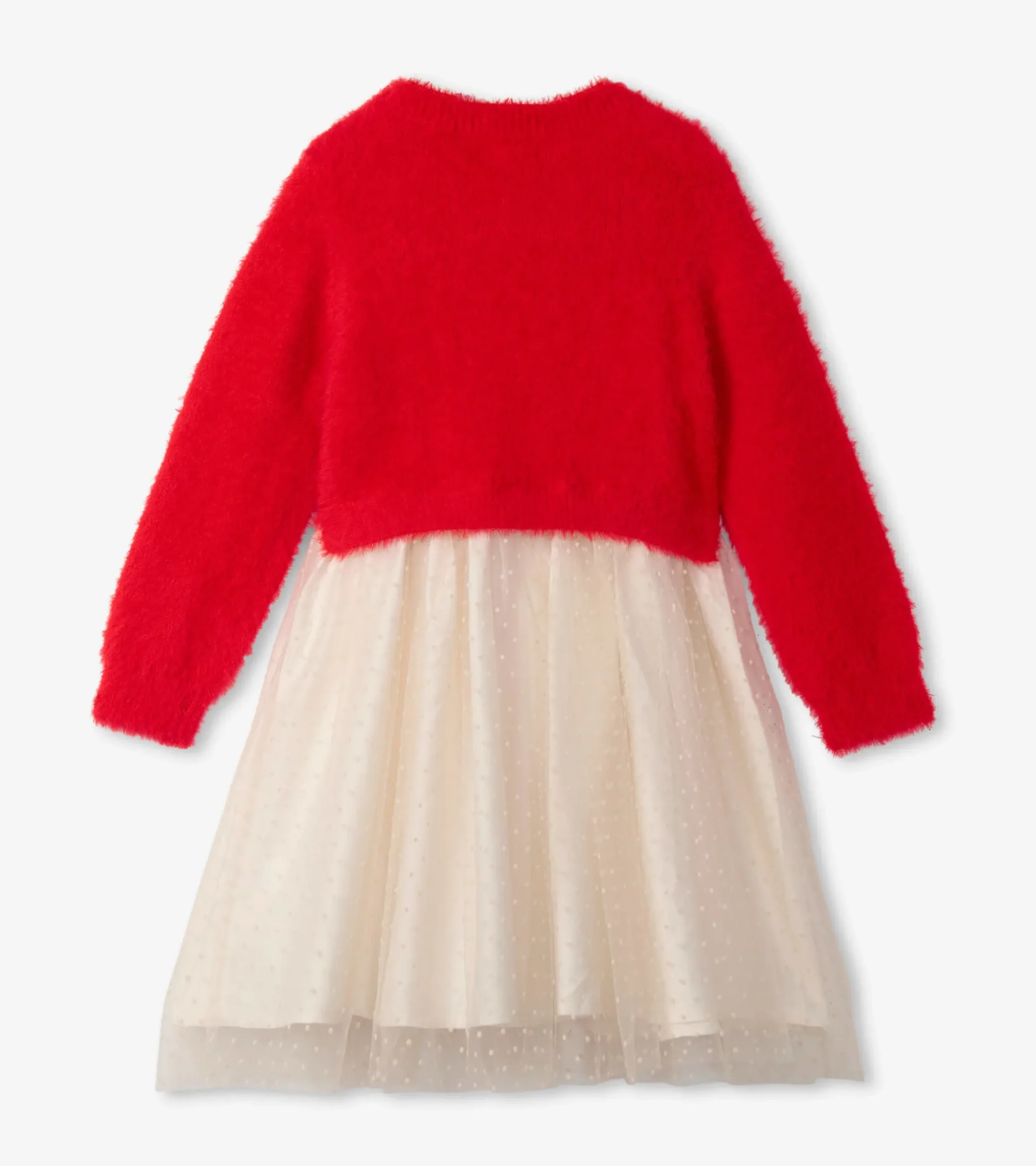 Sale Hatley Girls Holiday Deer Mix Media Dress