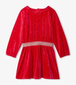 Discount Hatley Girls Holiday Stars Crushed Velour Dress