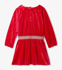 Discount Hatley Girls Holiday Stars Crushed Velour Dress