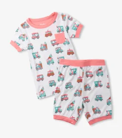 Clearance Hatley Girls Ice Cream Trucks Bamboo Short Pajama Set