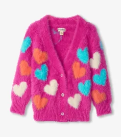 Best Hatley Girls Jumbo Hearts Cardigan