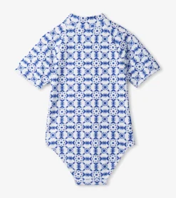 Sale Hatley Girls Kaleidoscope One-Piece Rashguard