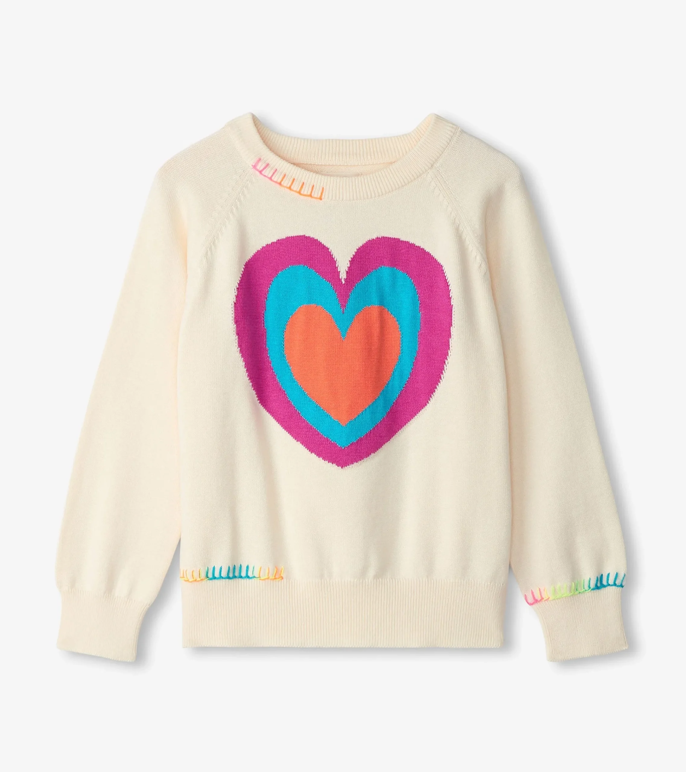 Hot Hatley Girls Layered Hearts Sweater