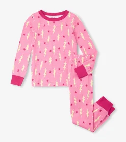 Hatley Girls Lightning Bolts & Stars Pajama Set
