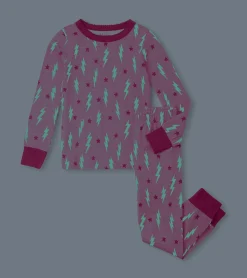 Hatley Girls Lightning Bolts & Stars Pajama Set