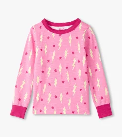 Hatley Girls Lightning Bolts & Stars Pajama Set