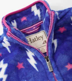 Sale Hatley Girls Lightning Bolts Fuzzy Fleece Zip-Up Jacket