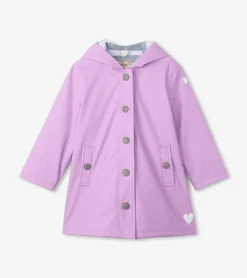 Online Hatley Girls Lilac Button-Up Rain Jacket