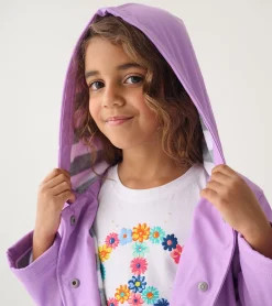 Online Hatley Girls Lilac Button-Up Rain Jacket