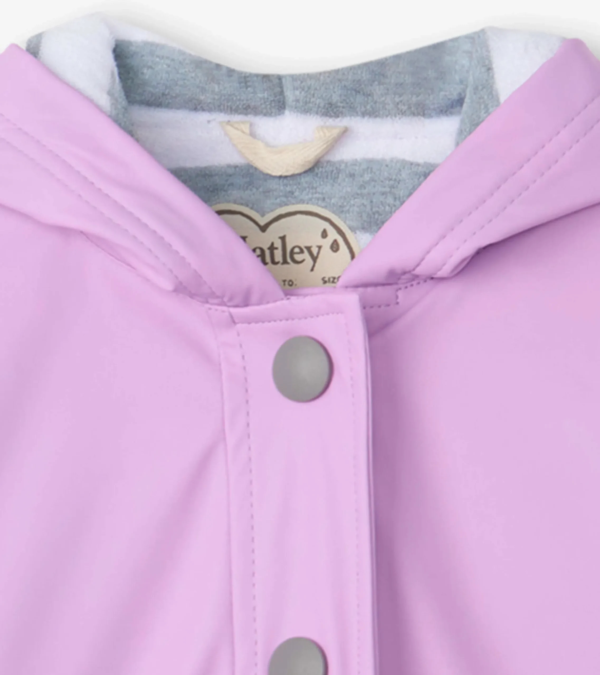 Online Hatley Girls Lilac Button-Up Rain Jacket