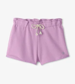 New Hatley Girls Lilac Paper Bag Shorts