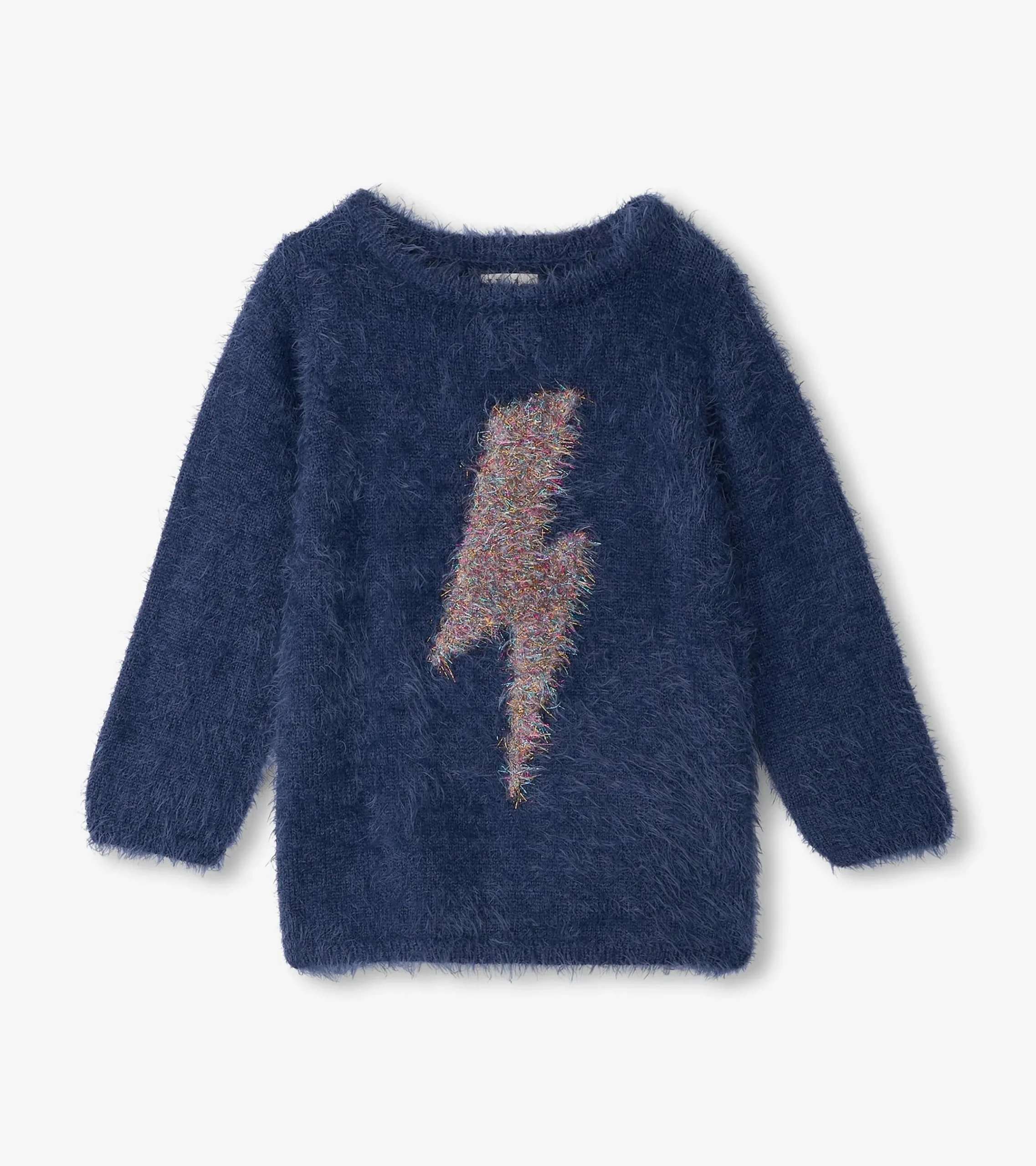 Hot Hatley Girls Metallic Lightning Furry Sweater