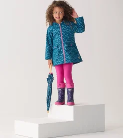 Sale Hatley Girls Mini Lightning Bolts Zip-Up Rain Jacket