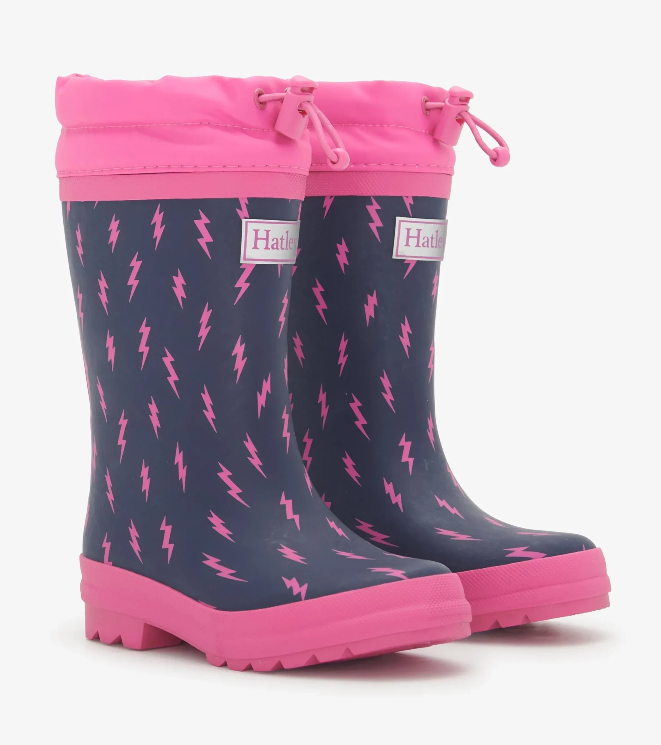 Sale Hatley Girls Mini Lightning Bolts Sherpa Lined Rain Boots