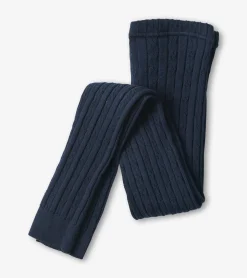 New Hatley Girls Navy Cable Knit Tights