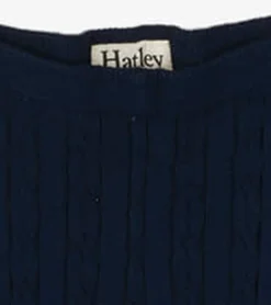 New Hatley Girls Navy Cable Knit Tights