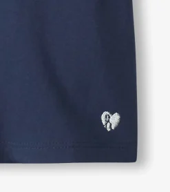 Best Hatley Girls Navy Twisted Sleeve Tee
