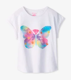 Hot Hatley Girls Painted Butterfly Relaxed T-Shirt