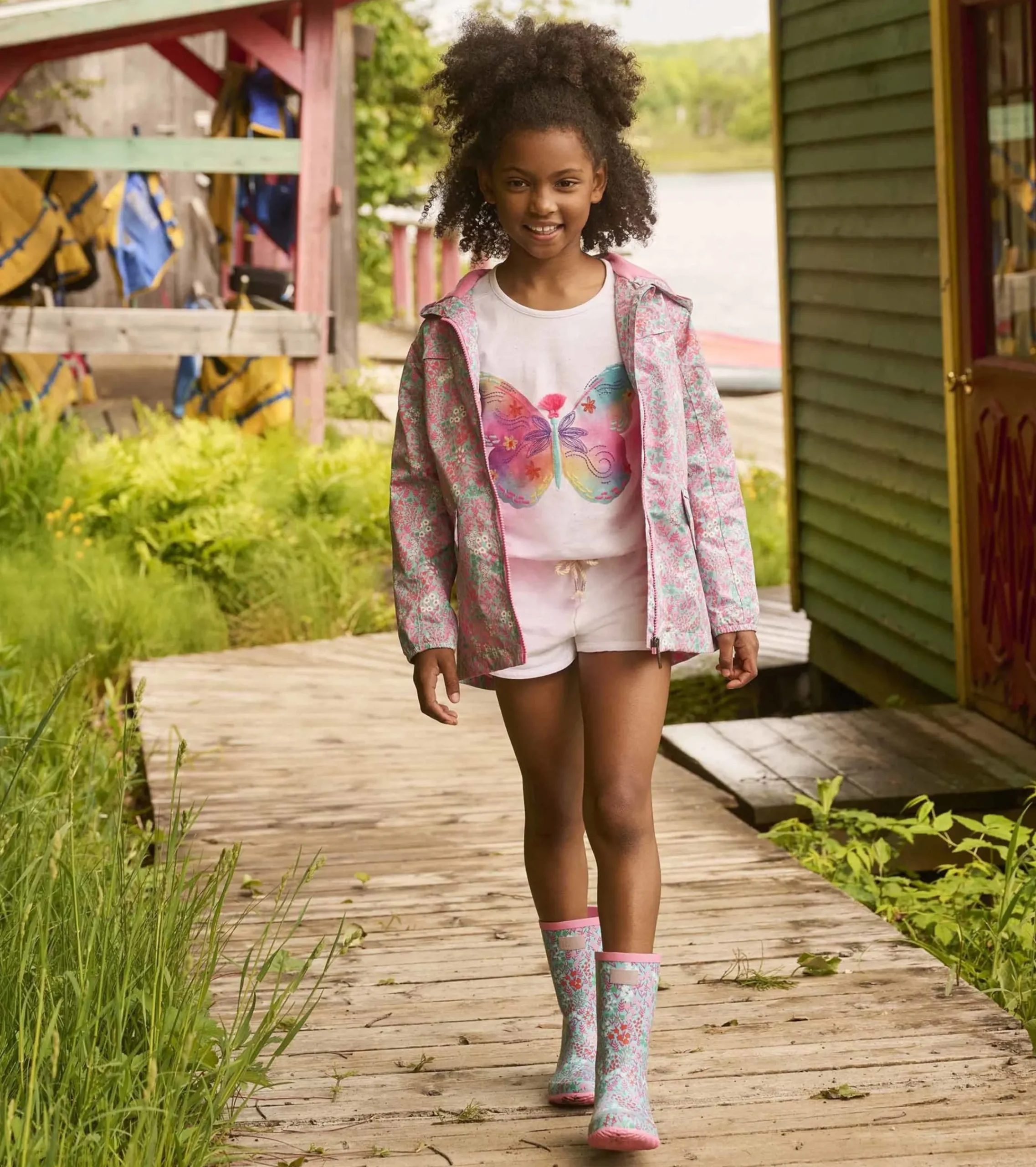 Hot Hatley Girls Painted Butterfly Relaxed T-Shirt