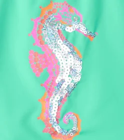 Sale Hatley Girls Painted Sea Horse Cross Over Cover-Up